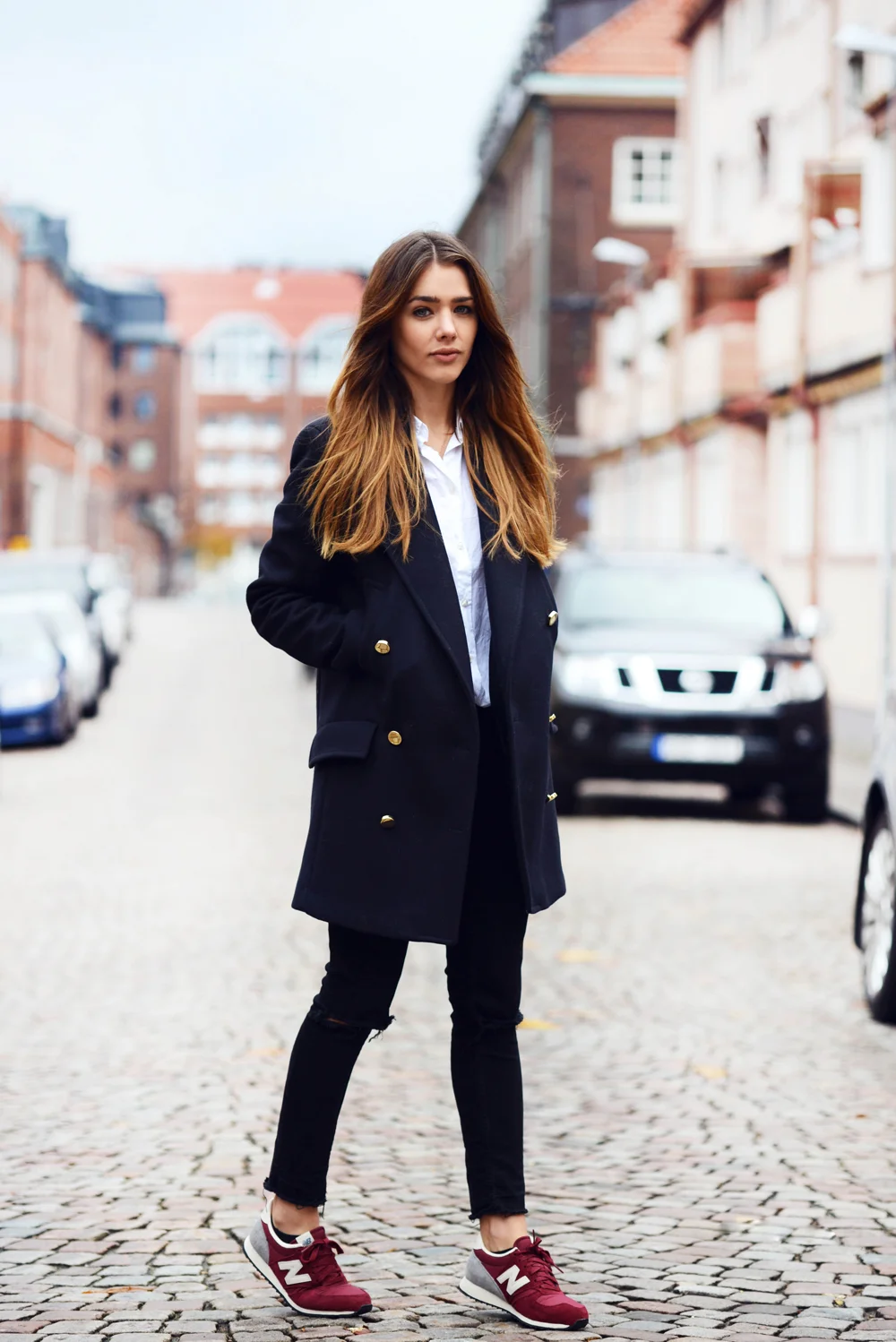 Peacoat with sneakers hotsell